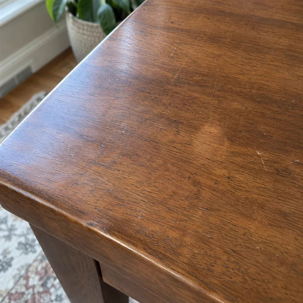 Repaired wood table surface