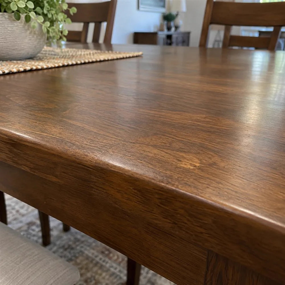 Repaired walnut table leg