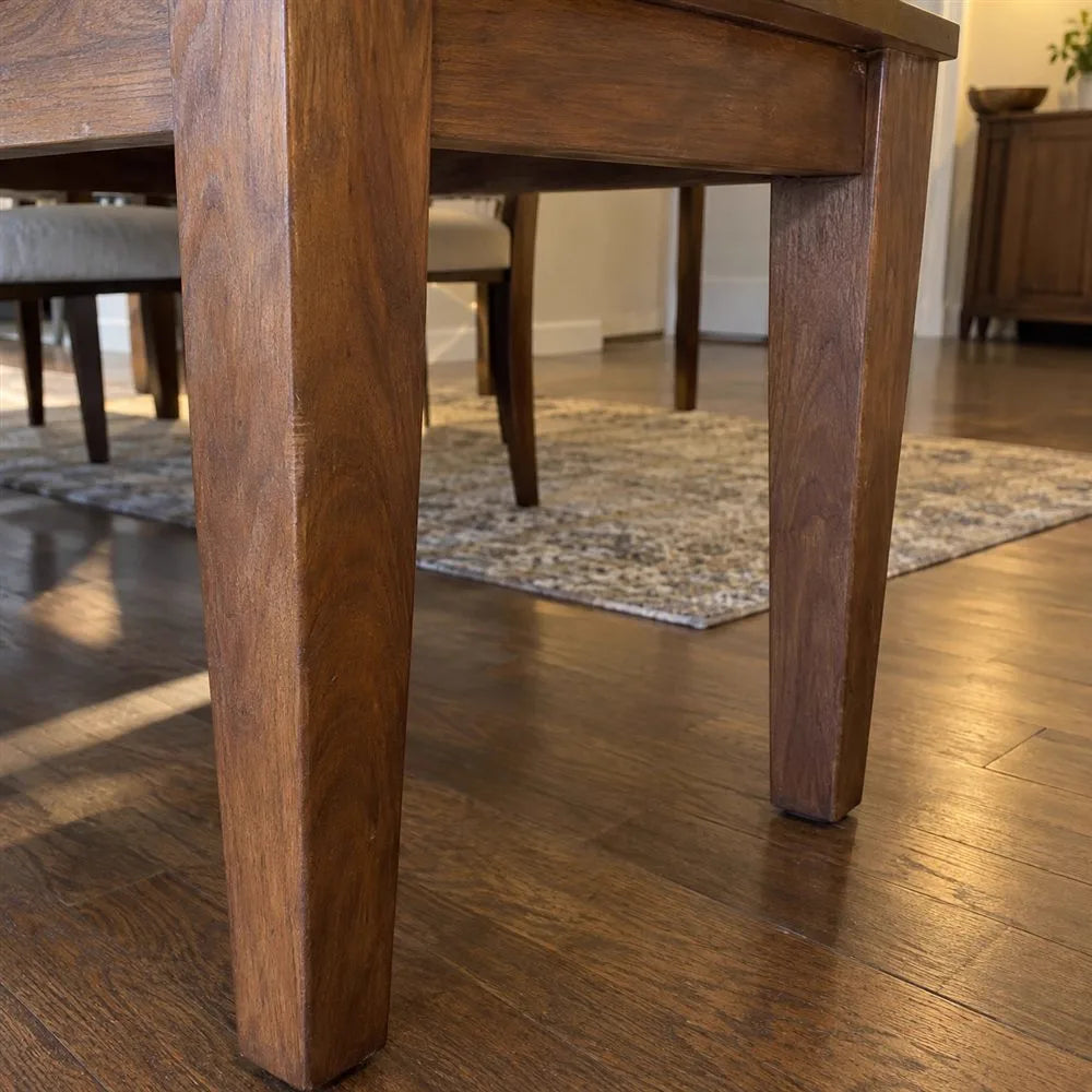 Repaired walnut table legs